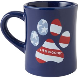 Life Is Good - Us Flag Paw Mug