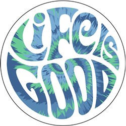 Life Is Good - Groovy Tie Dye Sticker