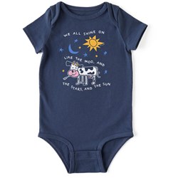 Life Is Good - Infants We All Shine On Cow One Piece