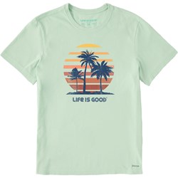 Life Is Good - Mens 70'S Retro Sun Palms T-Shirt