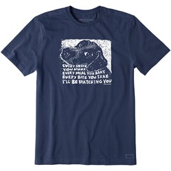 Life Is Good - Mens Black Snack Dog T-Shirt