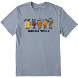 Life Is Good - Mens Diversified Portfolio Beer Glass T-Shirt