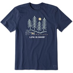 Life Is Good - Mens Hiking Through The Woods T-Shirt
