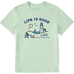 Life Is Good - Mens Jake And Rocket Lighthouse Walk T-Shirt