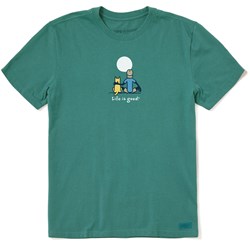 Life Is Good - Mens Jake And Rocket Moon T-Shirt