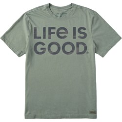 Life Is Good - Mens Wordmark Stack Camo T-Shirt