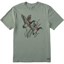 Life Is Good - Mens Mallard Ducks Illustration T-Shirt