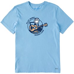 Life Is Good - Mens Play More Worry Less Jake Guitar T-Shirt
