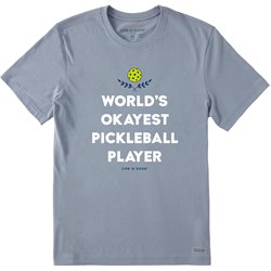 Life Is Good - Mens World'S Okayest Pickleball Player T-Shirt