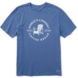 Life Is Good - Mens Worlds Longest Coffee Break T-Shirt