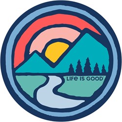 Life Is Good - Sunset Breathe Circle Sticker