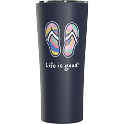 Life Is Good - Vintage Tie Dye Flip Flops Tumbler Mug