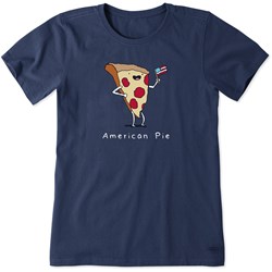 Life Is Good - Womens American Pizza Pie T-Shirt