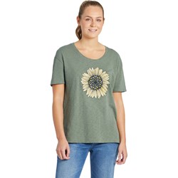 Life Is Good - Womens Detailed Sunflower T-Shirt