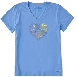 Life Is Good - Womens Dragonfly Heart T-Shirt