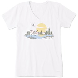 Life Is Good - Womens Fineline Peaceful Lake T-Shirt