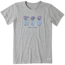 Life Is Good - Womens Floral Jars T-Shirt
