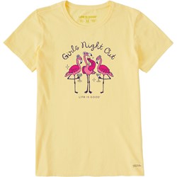 Life Is Good - Womens Girls Night Out Flamingo T-Shirt