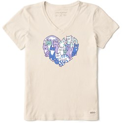 Life Is Good - Womens Heart Of Cats T-Shirt