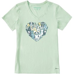 Life Is Good - Womens Heart Of Dogs T-Shirt