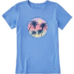 Life Is Good - Womens Here Comes The Sun Palms T-Shirt