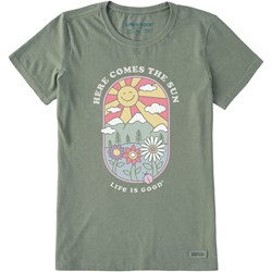 Life Is Good - Womens Here Comes The Sun Retro T-Shirt