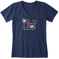 Life Is Good - Womens I Need Wine Glasses T-Shirt