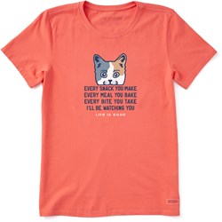 Life Is Good - Womens I'Ll Be Watching You Cat T-Shirt