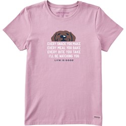 Life Is Good - Womens I'Ll Be Watching You Chocolate Lab T-Shirt