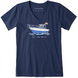 Life Is Good - Womens Just Add Water Boat T-Shirt