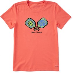 Life Is Good - Womens Keep It Simple Pickleball T-Shirt