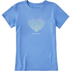 Life Is Good - Womens Kindness Is Free Evaporating Heart T-Shirt