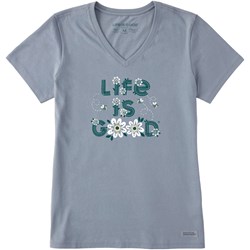 Life Is Good - Womens Daisy Bees T-Shirt