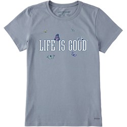Life Is Good - Womens Monarch Butterflies T-Shirt