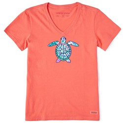 Life Is Good - Womens Turtle Shell Tie Dye T-Shirt