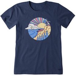 Life Is Good - Womens Lighthouse Burst T-Shirt