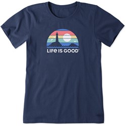 Life Is Good - Womens Lighthouse Landscape T-Shirt