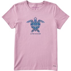 Life Is Good - Womens Mandala Heart Turtle T-Shirt