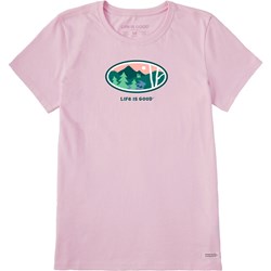 Life Is Good - Womens Mountain Oval T-Shirt