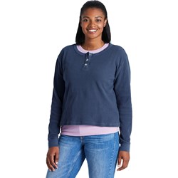 Life Is Good - Womens Solid Henley T-Shirt