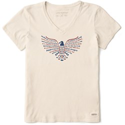 Life Is Good - Womens Star Spangled Eagle T-Shirt