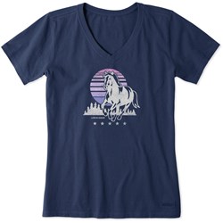 Life Is Good - Womens Sunset Horse T-Shirt