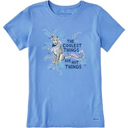 Life Is Good - Womens The Coolest Things Are Not Things Leopard T-Shirt