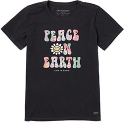 Life Is Good - Womens Tie Dye Peace On Earth Daisy T-Shirt