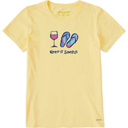 Life Is Good - Womens Tie Dye Wine And Flip Flops T-Shirt