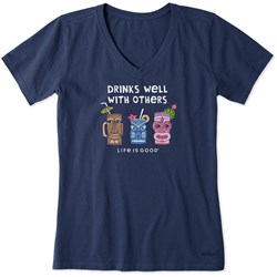 Life Is Good - Womens Tiki Drinks Well T-Shirt