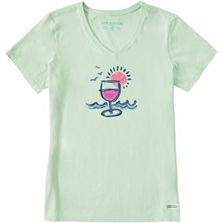 Life Is Good - Womens Vino Beach T-Shirt