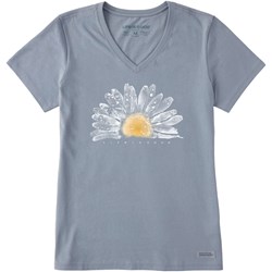 Life Is Good - Womens Watercolor Daisy T-Shirt