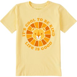Life Is Good - Kids Clean It'S Cool To Be Kind Lion Short Sleeve T-Shirt