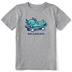 Life Is Good - Kids Clean Relaxolotl Skateboard Crusher T-Shirt
